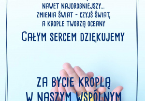 Podziękowanie za akcję JEDEN PRODUKT