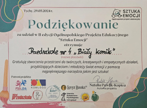 Ogólnopolski Projekt Edukacyjny „Sztuka emocji”