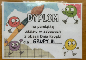 Międzynarodowy Dzień Kropki w grupie III