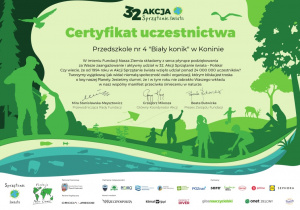 Certyfikaty 32. Akcji Sprzątanie świata - Polska