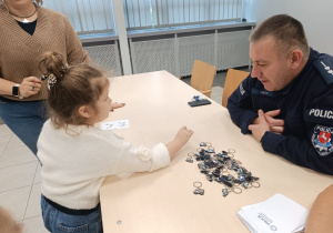 Poznajemy pracę policjanta, czyli wizyta w Komendzie Miejskiej Policji w Koninie na zaproszenie tatusia Piotrusia - gr. XI i XII