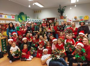 „Świąteczne wianki” – warsztaty bożonarodzeniowe w gr. XII