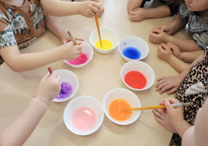 „Pierwsze wiosenne kwiatki” – sensorycznie i artystycznie w grupie I maluszków